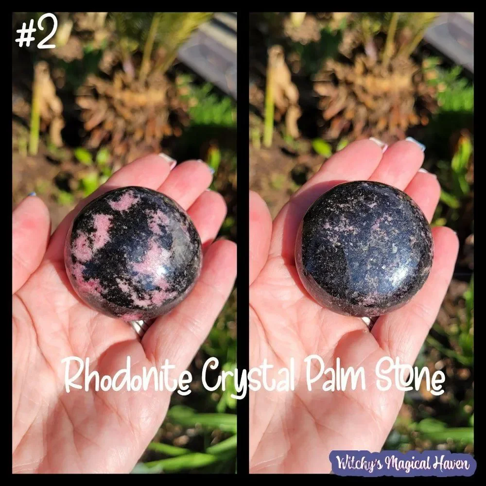 Rhodonite Palm Stone